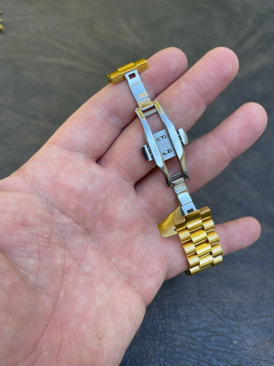 HarlemBling Mens Gold Real Stainless Iced 3.3ct Moissanite Watch Passes Diamond Tester 41mm