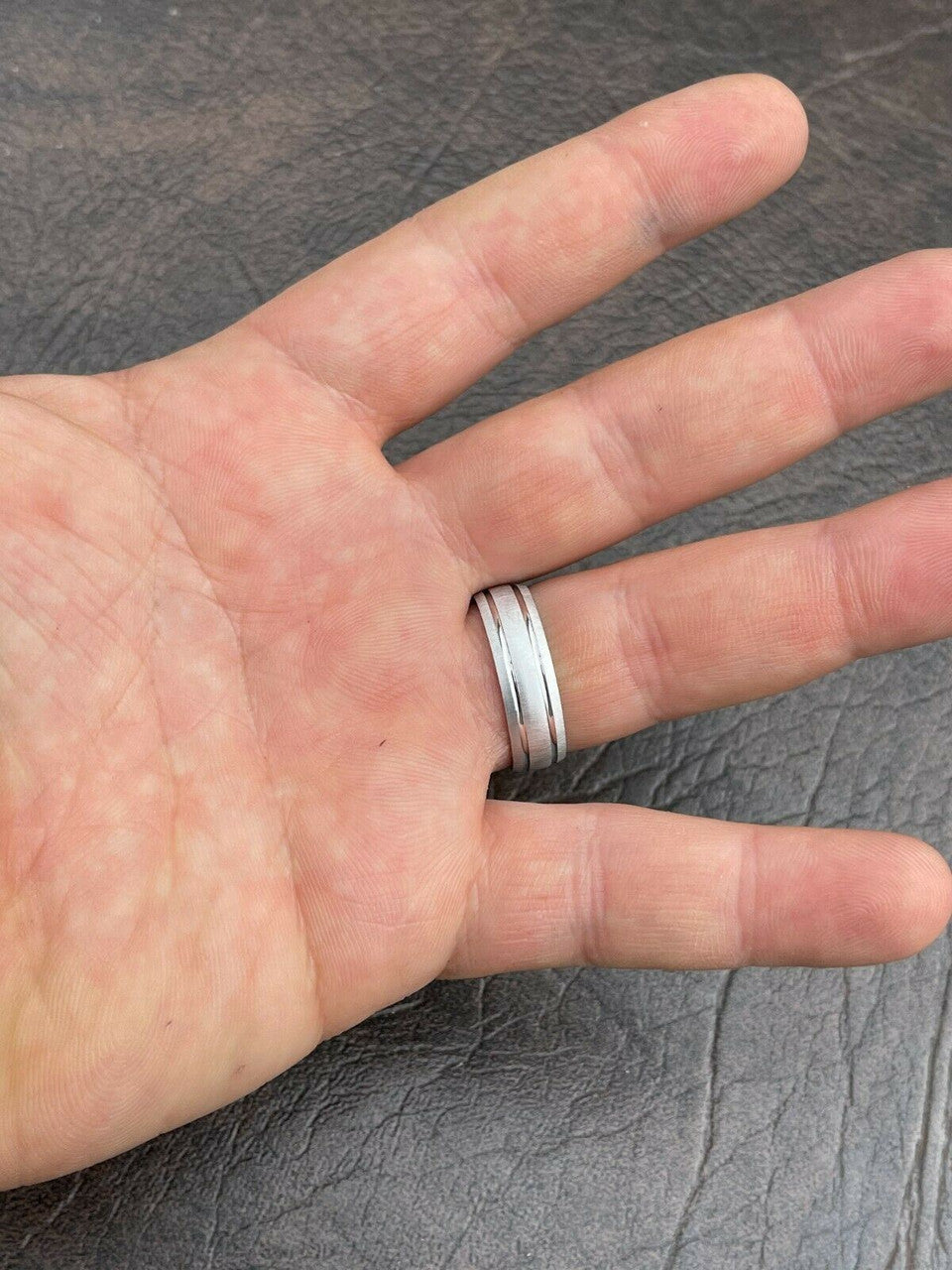 HarlemBling Mens Ladies Solid 925 Sterling Brush Silver Plain Wedding Band Ring Sizes 5-13