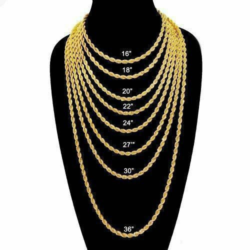 HarlemBling Mens Miami Cuban Link Chain - Gold Plated Stainless Steel 8-18mm Yellow/Rose/White