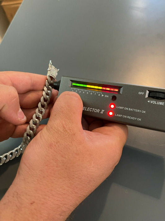 HarlemBling Mens Miami Cuban Link Chain Real Iced Moissanite - Passes Diamond Tester 12mm