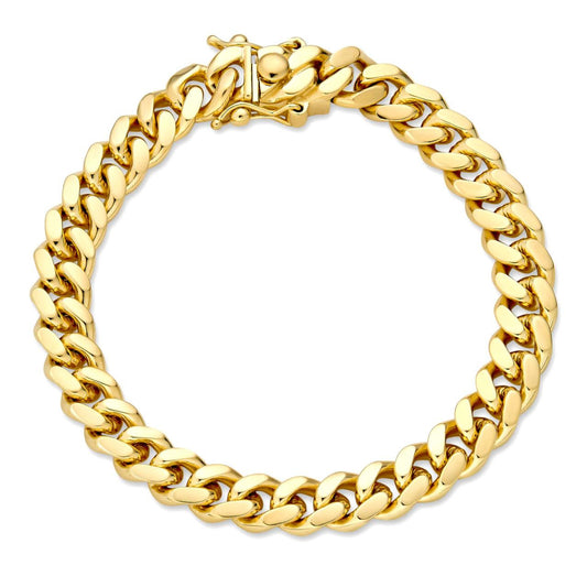 HarlemBling Miami Cuban Link Bracelet - 14k Gold Vermeil 925 Sterling Silver - 7-9.5" - 4mm-10.5mm