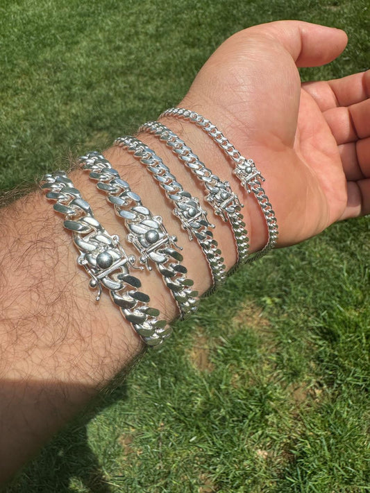 HarlemBling Miami Cuban Link Bracelet - 925 Sterling Silver - 7-9.5" - 4-10.5mm
