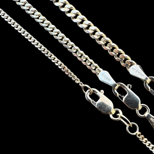 HarlemBling Micro Miami Cuban Link Chain Necklace - 10k Yellow Gold - 16"-24" - 1.5mm-3mm