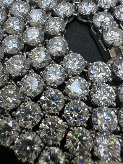 HarlemBling MOISSANITE #1 BESTSELLER Tennis Chain Necklace Iced Out - 14k Gold Vermeil, Rose Gold Vermeil Or 925 Silver - 3mm-7mm - 16-30"