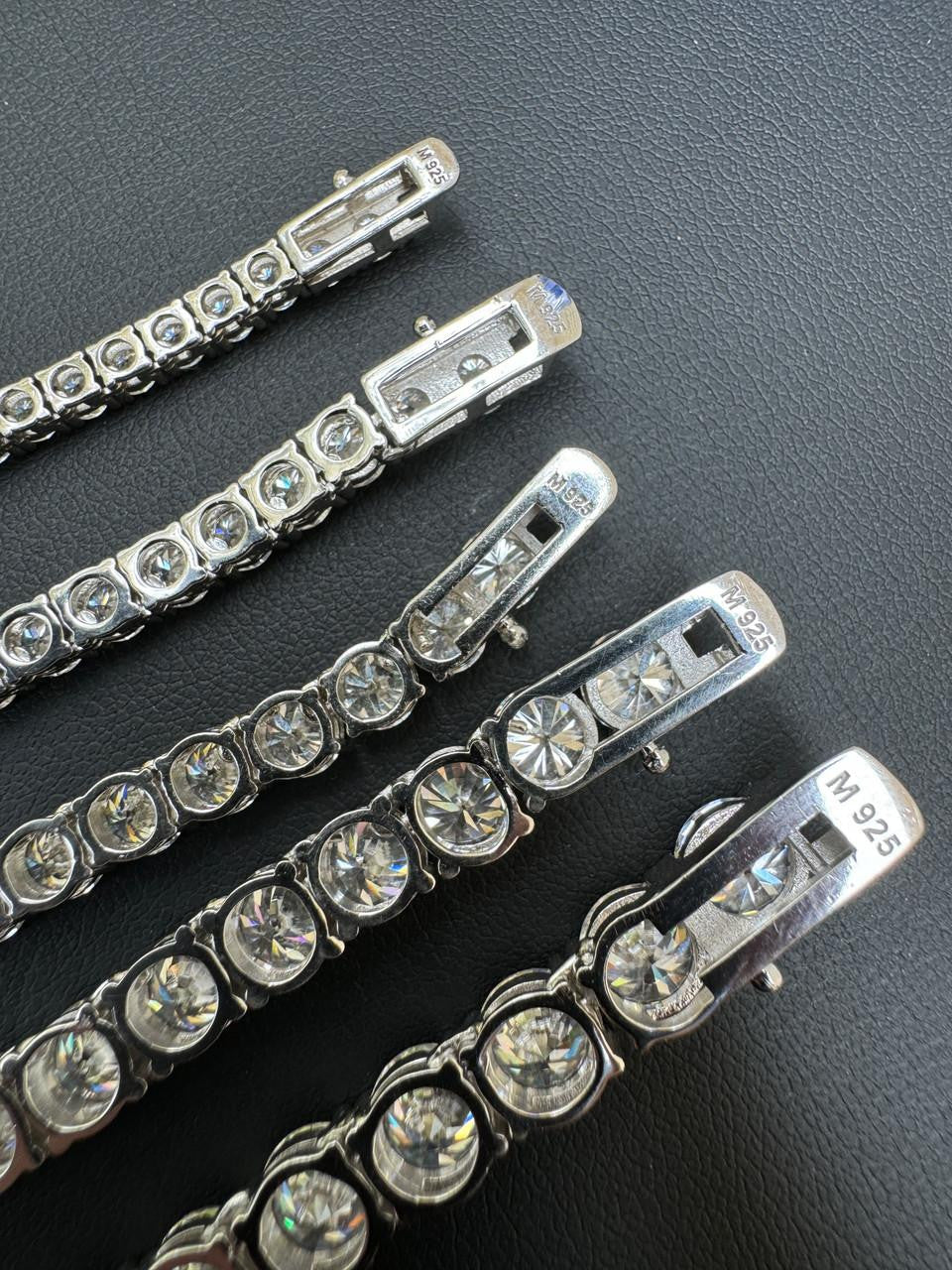 HarlemBling MOISSANITE #1 BESTSELLER Tennis Chain Necklace Iced Out - 14k Gold Vermeil, Rose Gold Vermeil Or 925 Silver - 3mm-7mm - 16-30"