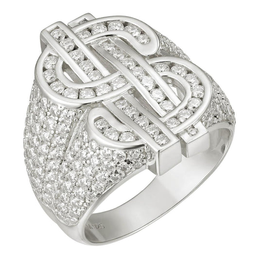 HarlemBling MOISSANITE Big Money Iced Out Ring - 925 Silver
