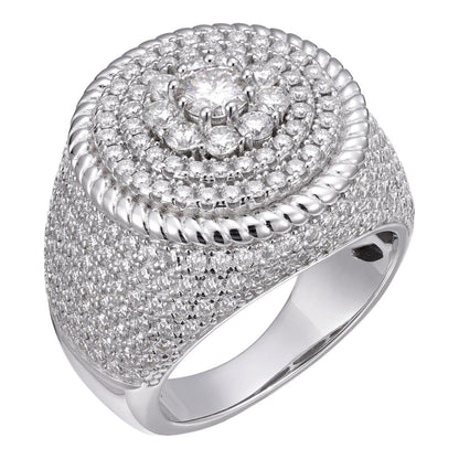 HarlemBling MOISSANITE Cartel Large Iced Out Ring - 925 Silver