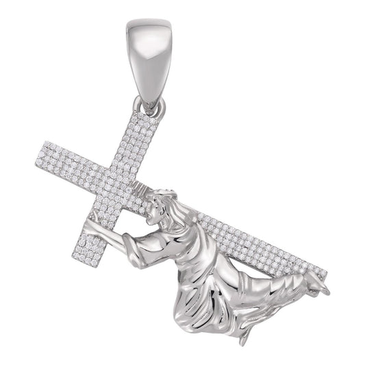 HarlemBling MOISSANITE Cross of Redemption Pendant - 925 Silver - 3 Sizes 1"-3"
