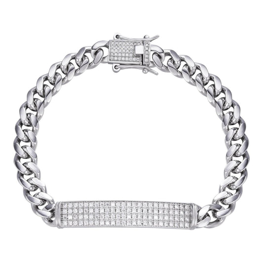 HarlemBling MOISSANITE Cuban Presidential ID Bracelet Iced Out - 925 Silver - 6mm-10.5mm - 7-8.5"