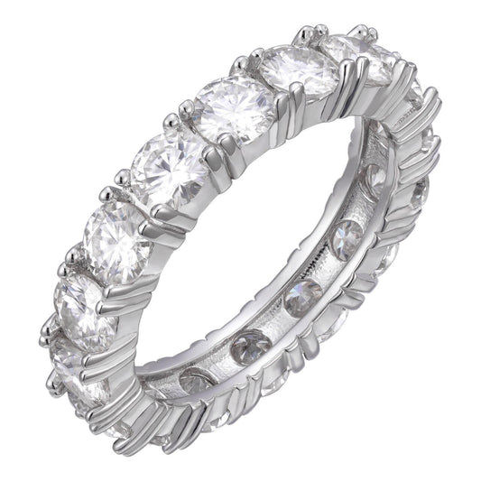 HarlemBling MOISSANITE Eternity Band Wedding Ring #1 BESTSELLER - 925 Silver - 2mm-5mm