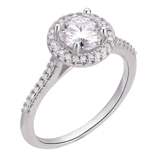 HarlemBling MOISSANITE Everlasting Love Engagement Ring - 925 Silver - 1.2ct TW