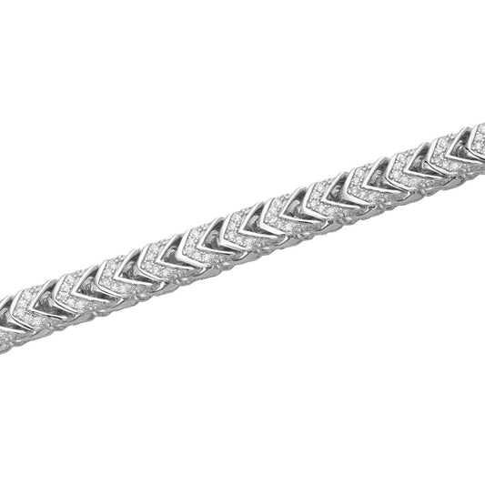 HarlemBling MOISSANITE Franco Chain Iced Out - 925 Silver - 6mm - 16-30"