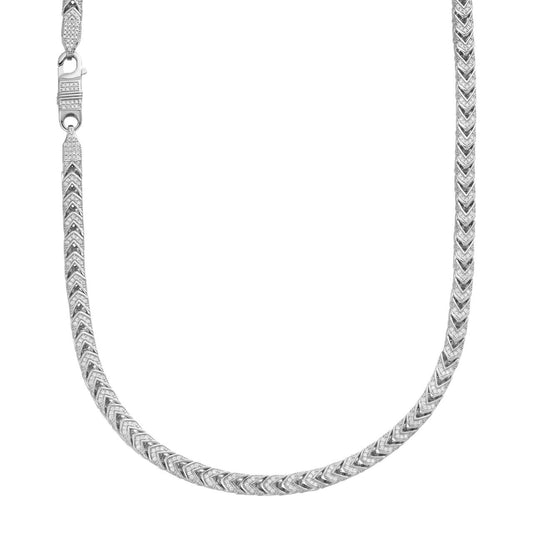 HarlemBling MOISSANITE Franco Chain Iced Out - 925 Silver - 6mm - 16-30"