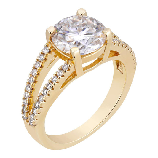 HarlemBling MOISSANITE Goddess Engagement Ring - 14k Gold Vermeil 925 Silver - 1.33ct-4.33ct TW