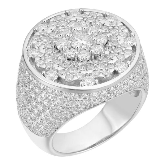 HarlemBling MOISSANITE Honeycomb Iced Out Ring - 925 Silver
