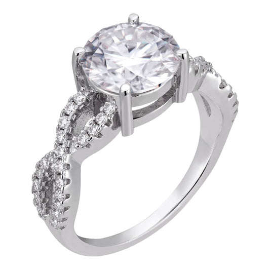 HarlemBling MOISSANITE Infinity Love Engagement Ring - 925 Silver - 1.35ct-4.35ct TW