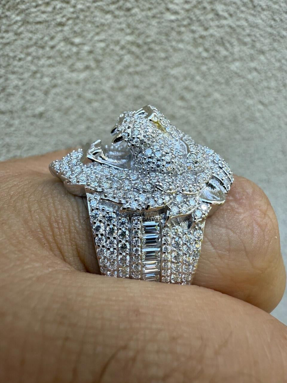 HarlemBling MOISSANITE Lion Hip Hop Ring - 925 Silver