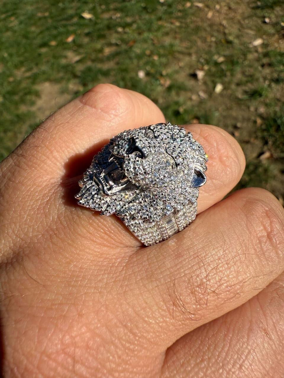 HarlemBling MOISSANITE Lion Hip Hop Ring - 925 Silver