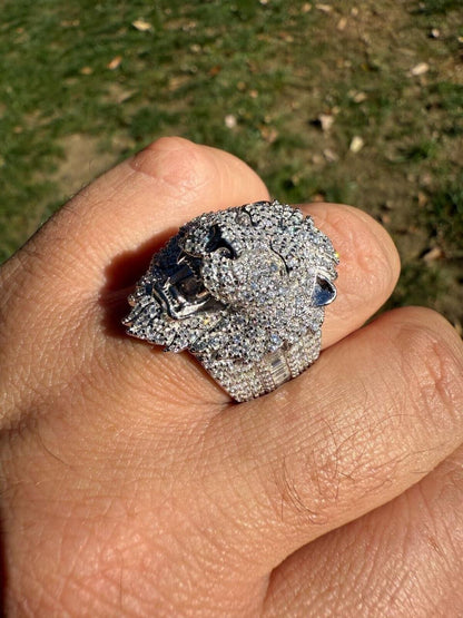HarlemBling MOISSANITE Lion Hip Hop Ring - 925 Silver