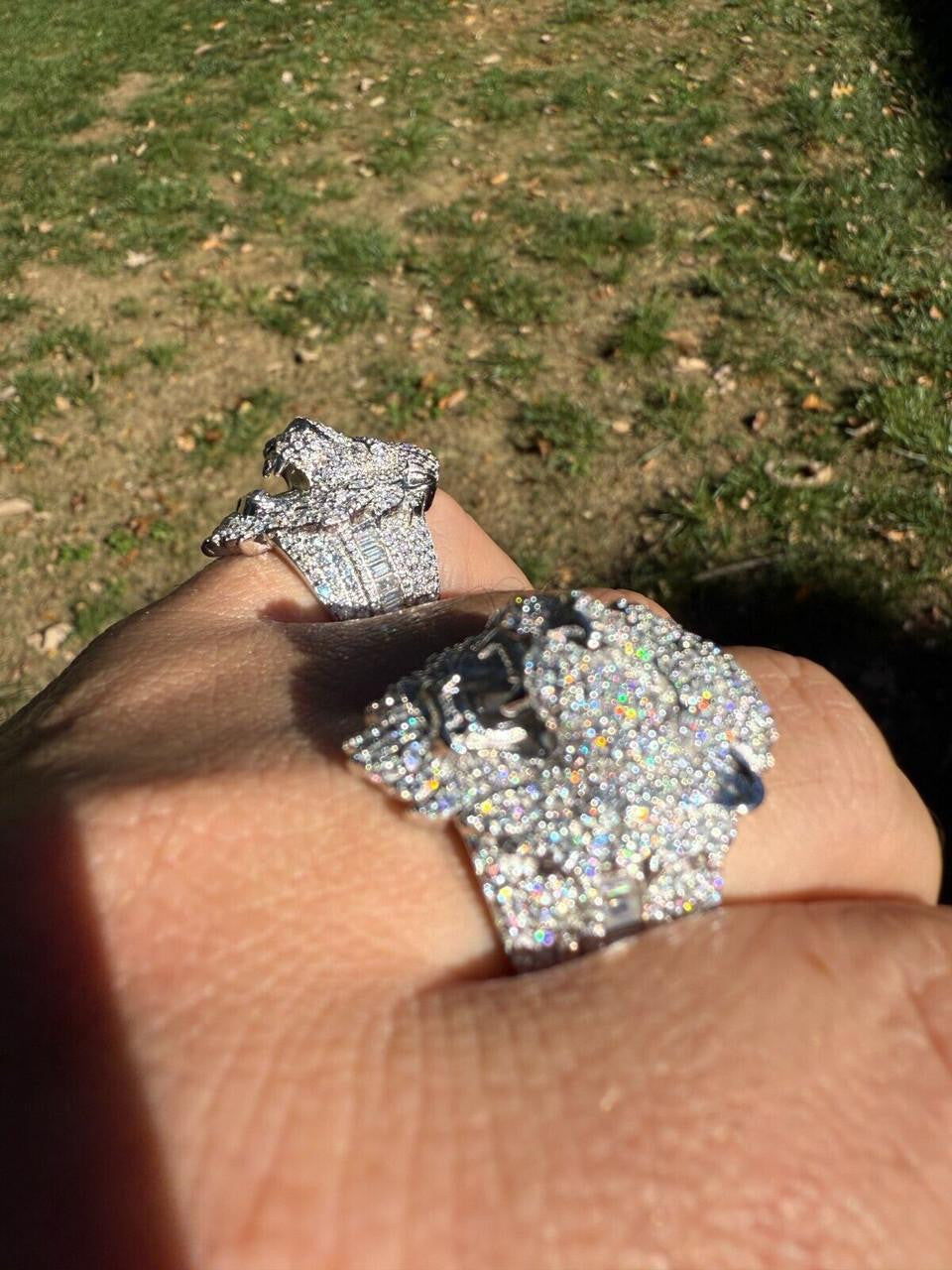 HarlemBling MOISSANITE Lion Hip Hop Ring - 925 Silver