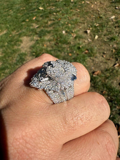 HarlemBling MOISSANITE Lion Hip Hop Ring - 925 Silver