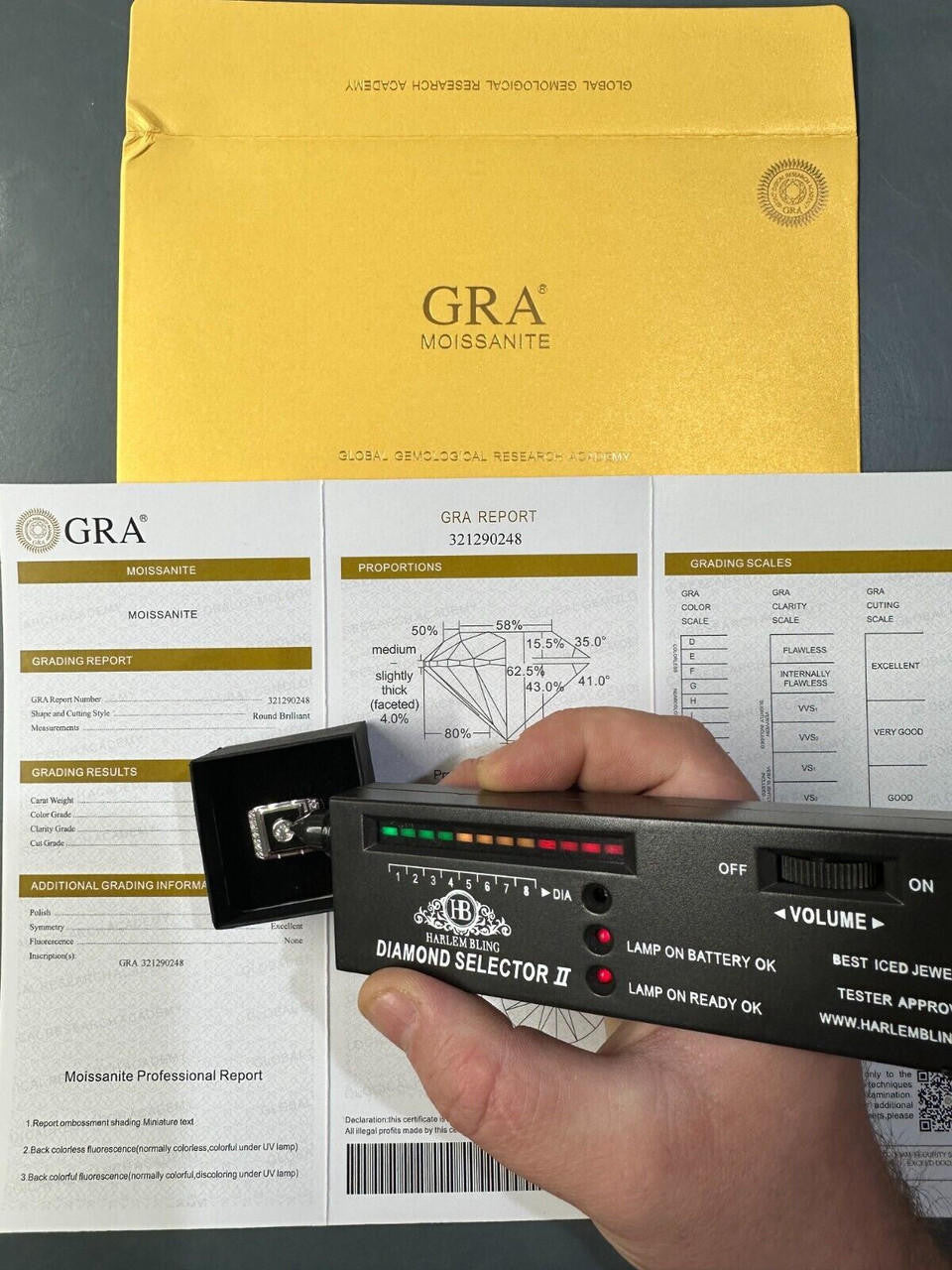 HarlemBling Moissanite Men's Real 925 Silver Iced Black Onyx Stone Ring Pass Diamond Tester