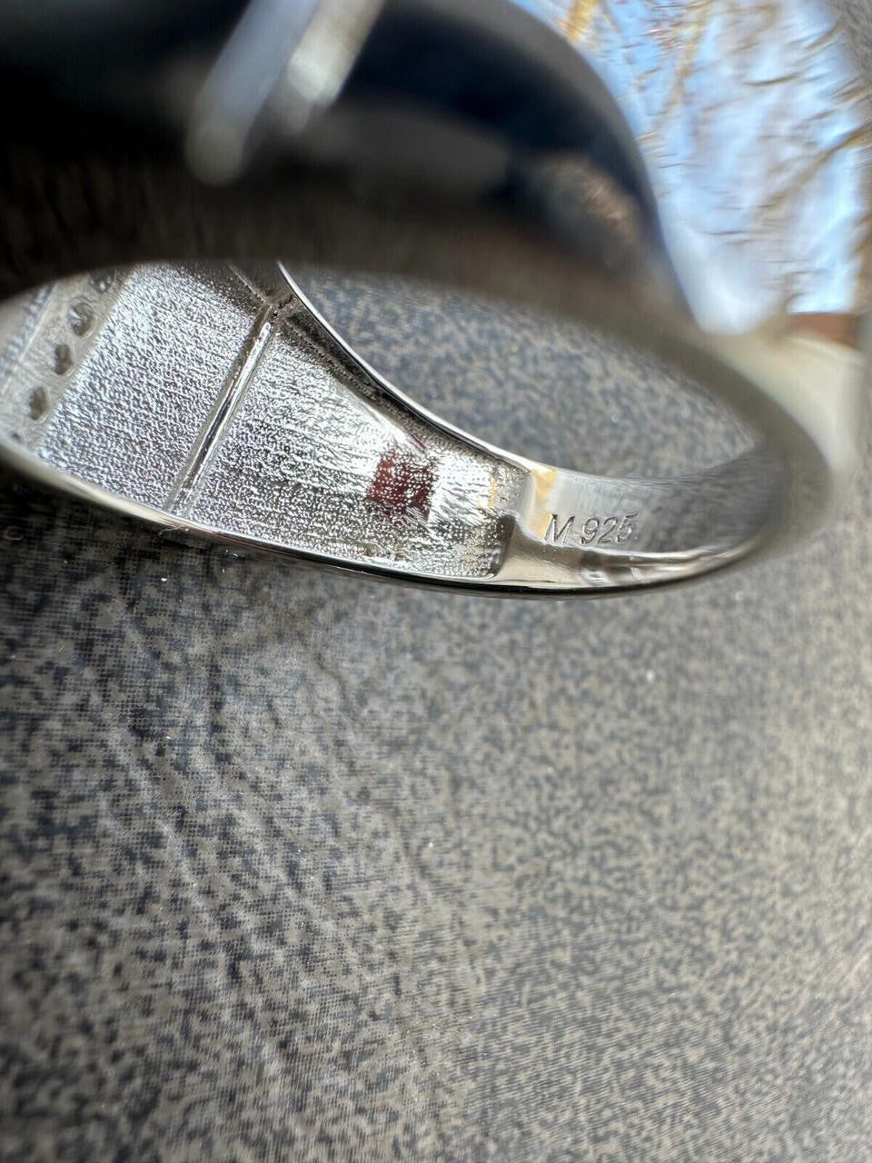 HarlemBling Moissanite Men's Real 925 Silver Iced Black Onyx Stone Ring Pass Diamond Tester