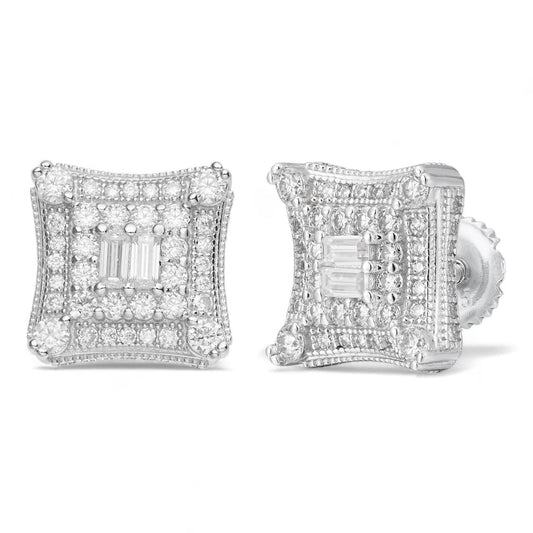 HarlemBling MOISSANITE NYC Kite Iced Out Earrings - 925 Silver - 11mm