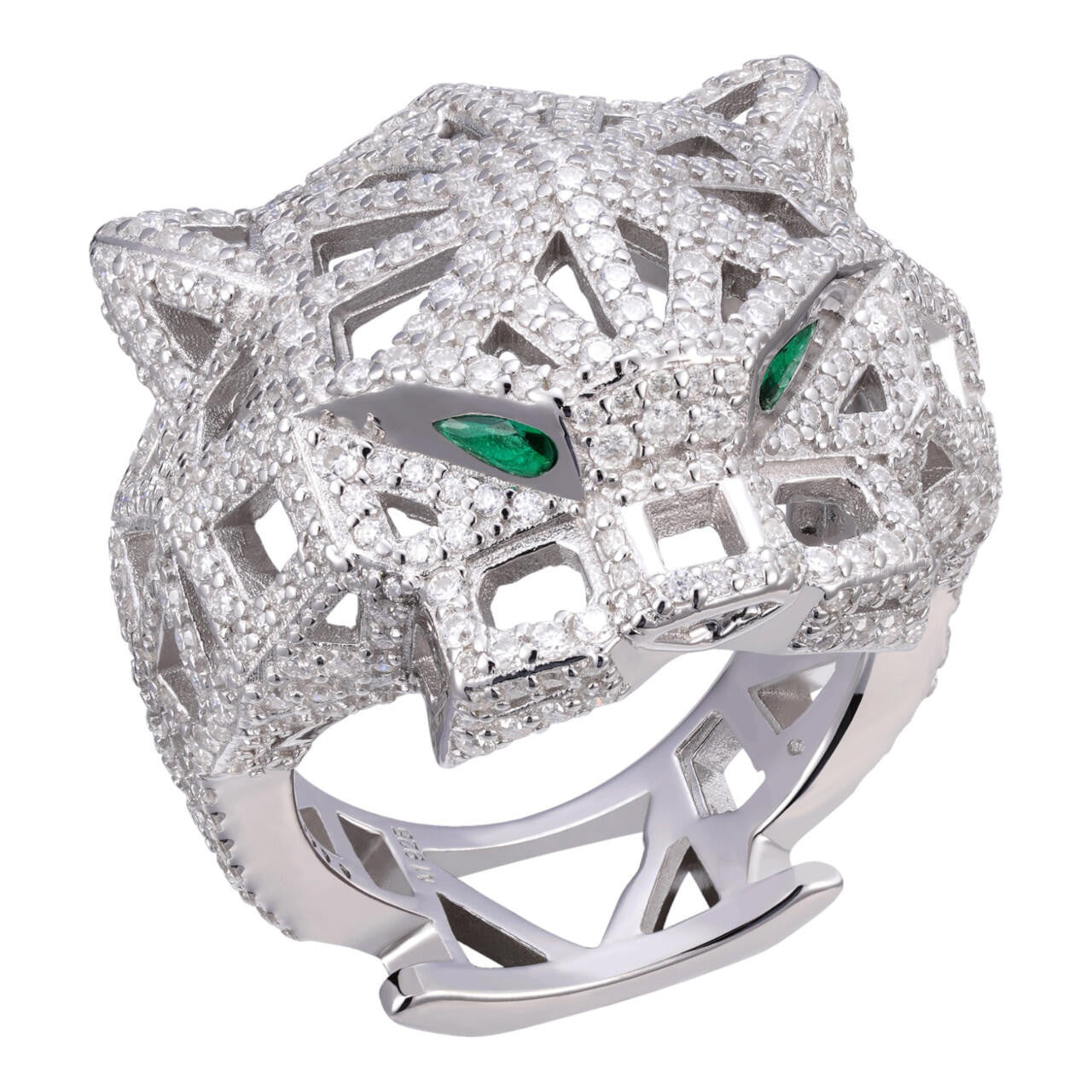 HarlemBling MOISSANITE Panther Fury Ring - 925 Silver