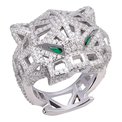 HarlemBling MOISSANITE Panther Fury Ring - 925 Silver
