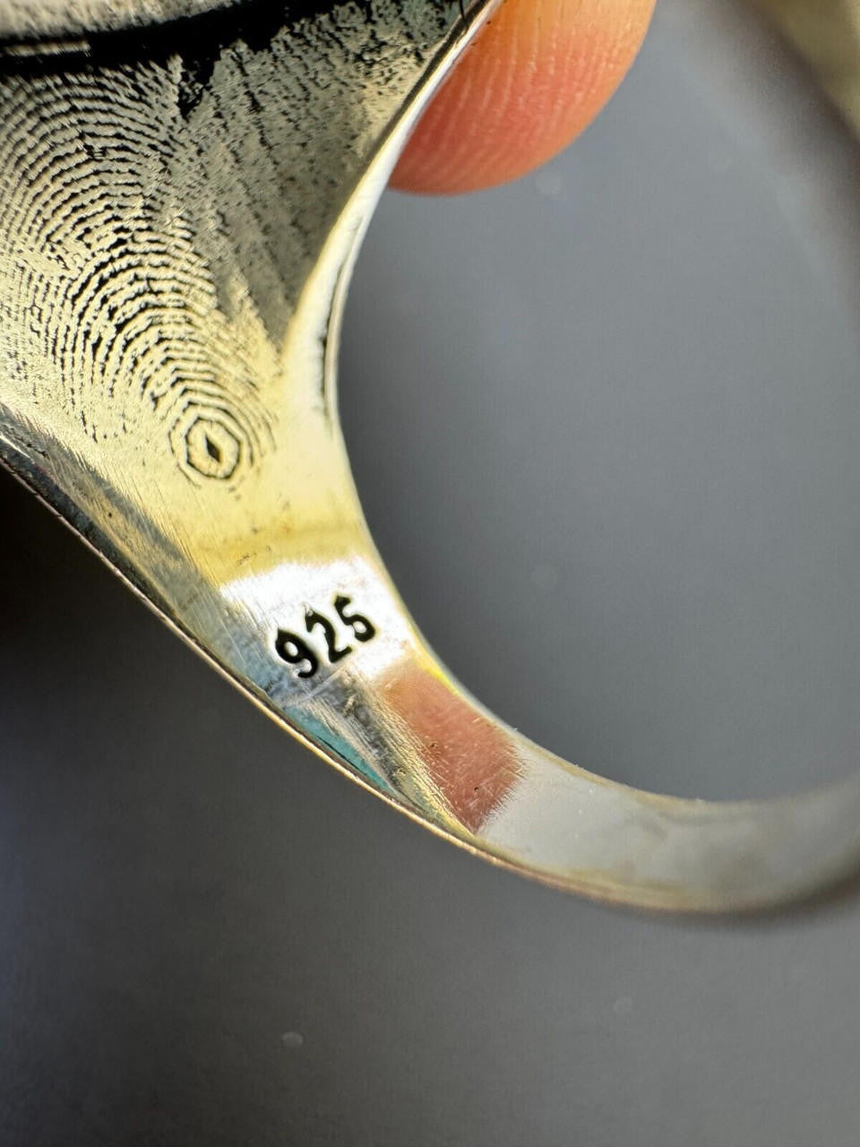 HarlemBling Natural Turquoise Mens Real Solid 925 Silver Handmade Oval Native American Ring