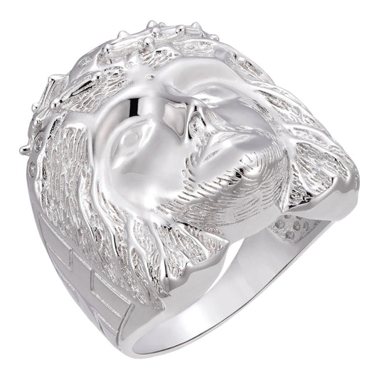 HarlemBling Passion Of The Christ - Jesus Ring  - 925 Silver - CZ Stones