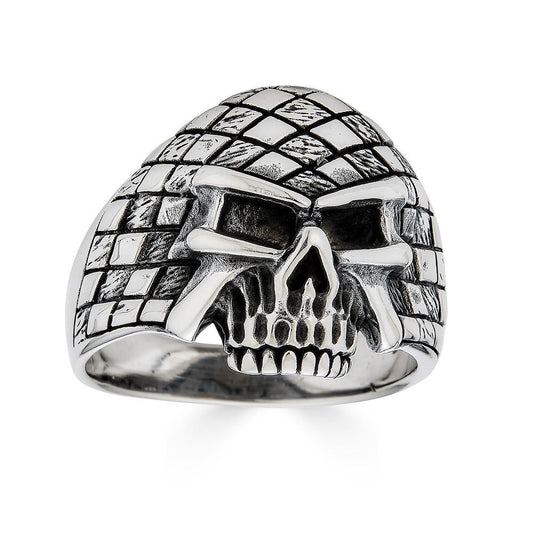 HarlemBling Punisher Ring - 925 Silver Oxidized - Plain