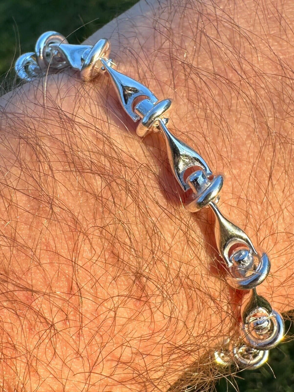 HarlemBling Real 925 Sterling Silver Mens Custom 8mm Barbed Wire Link Bracelet ITALY 7-9"