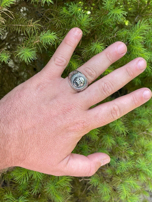 HarlemBling Real 925 Sterling Silver Mens Plain Gorilla Monkey Ape Ring Sz 7 8 9 10 11 12 13