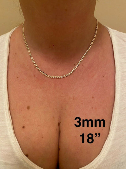 HarlemBling Real Cuban Link Chain Bracelet 14k Gold and Solid 925 Silver Two Tone Diamond Cut