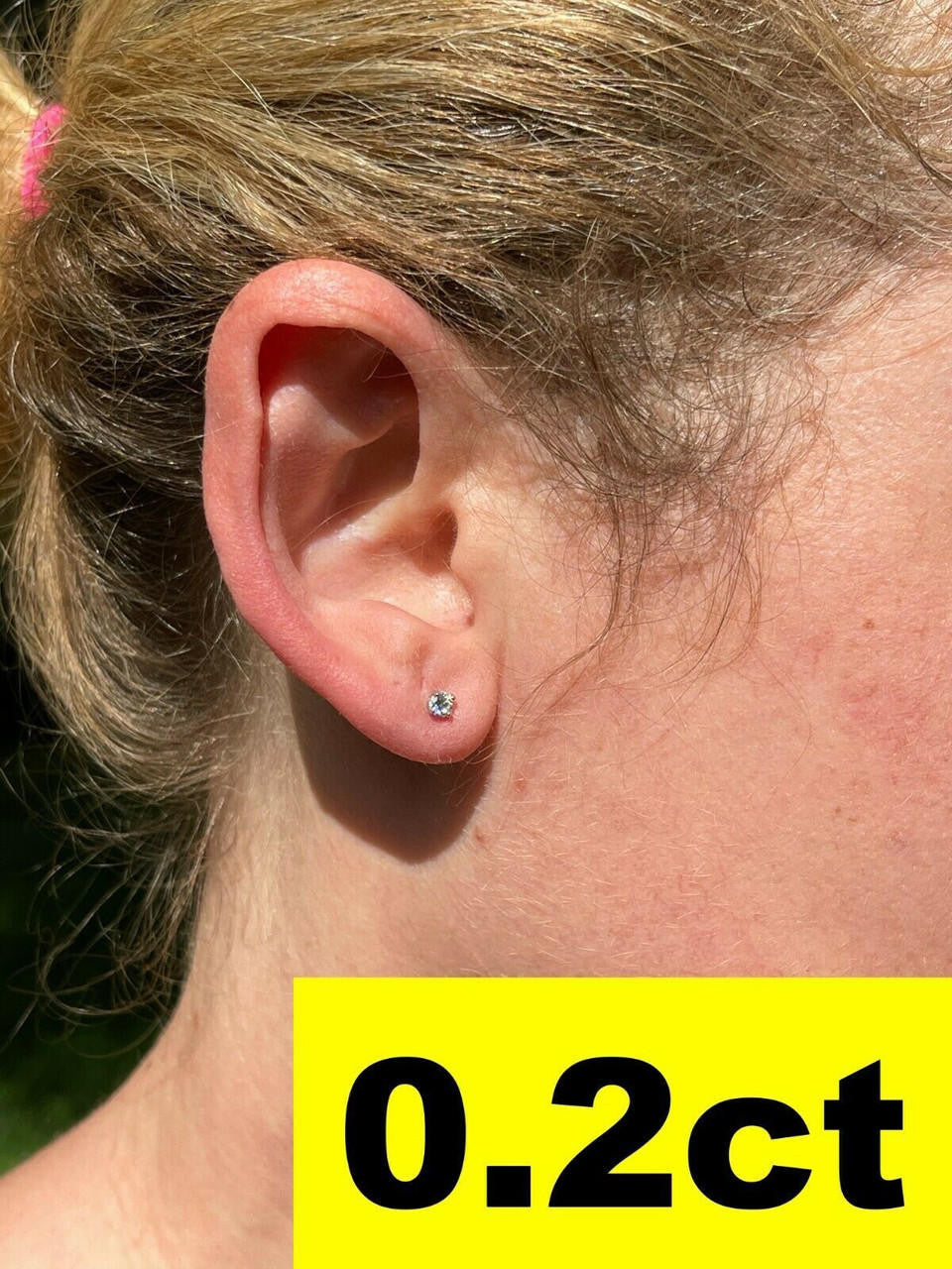 HarlemBling Real Moissanite Pushback Stud Earrings 925 Silver Hip Hop Mens Ladies 3mm-10mm