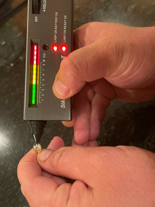 HarlemBling Real Moissanite Stud Earrings Pass Diamond Tester Size 0.2-2ct 14k Gold Vermeil