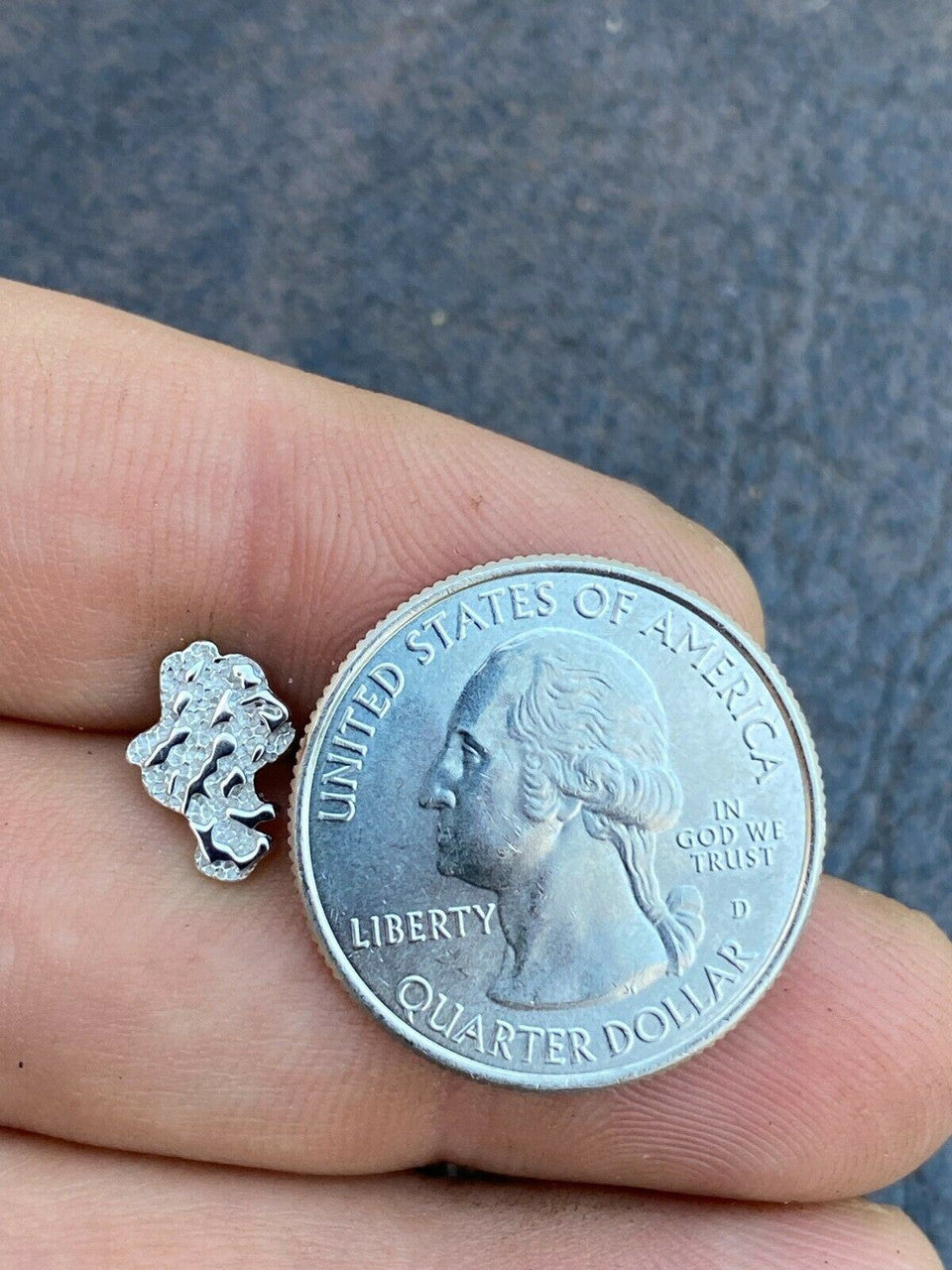 HarlemBling Real Solid 925 Sterling Silver Men Ladies Gold Nugget Small Earrings Plain Studs