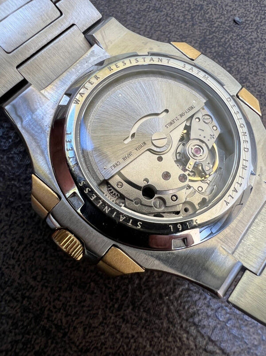 HarlemBling Real Stainless and 14k Gold Iced 2ct Moissanite Watch Blue Face Pass Diamond Test