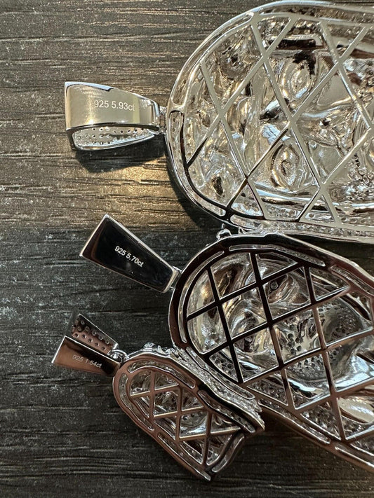 HarlemBling Real VVS Diamond 925 Silver Jesus Piece Pendant - Iced Hip Hop Necklace - 3 Size