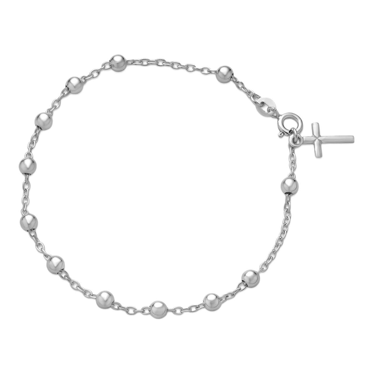 HarlemBling Rosary Bracelet - 925 Silver - 4mm - 7.5"