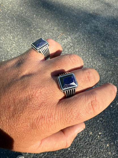 HarlemBling Royalty Ring - 925 Silver - Genuine Blue Sapphire Stone