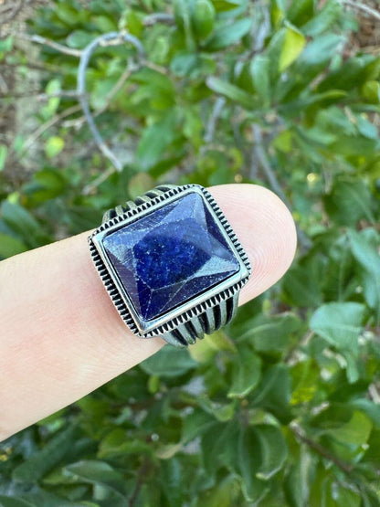 HarlemBling Royalty Ring - 925 Silver - Genuine Blue Sapphire Stone