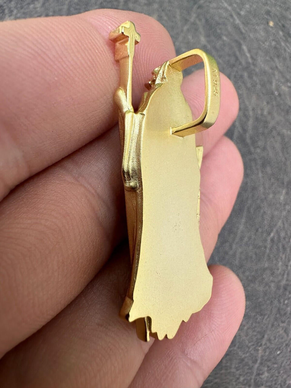 HarlemBling Santa Muerte Grim Reaper Death Pendant W. AK47 925 Silver / Gold Plated Necklace