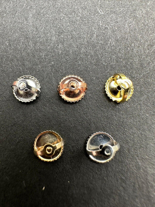 HarlemBling Screw Back Earrings Replacement Backs Nuts 925 Silver Or 14k Gold - HARLEMBLING COMPATIBLE