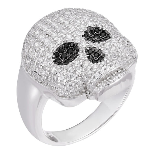 HarlemBling Skull Death Iced Out Ring - 925 Silver - CZ Stones