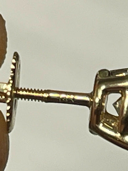 HarlemBling Solid 14k Yellow Gold Real Moissanite Stud Earrings Pass Diamond Tester 0.2-8ct