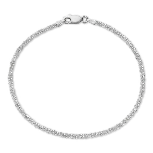 HarlemBling Sparkle Link Bracelet - 925 Sterling Silver - 6"-8.5" - 3mm