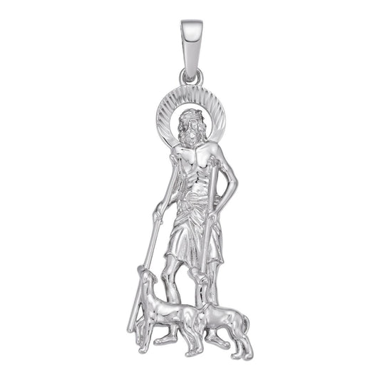 HarlemBling St Lazarus Plain Pendant - 925 Silver - 3 Sizes 1.25"-3.25"